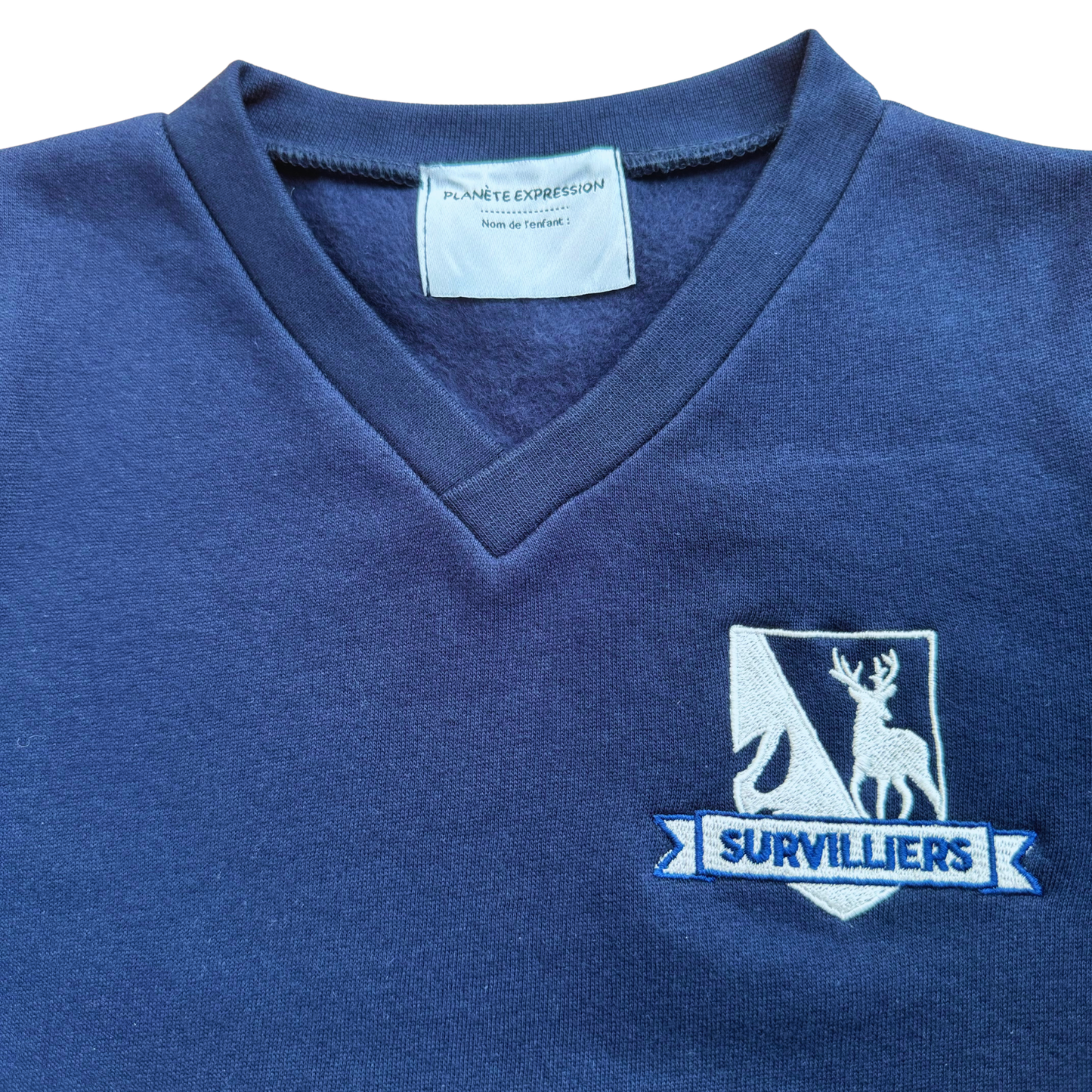 Sweat col V siglé Survilliers