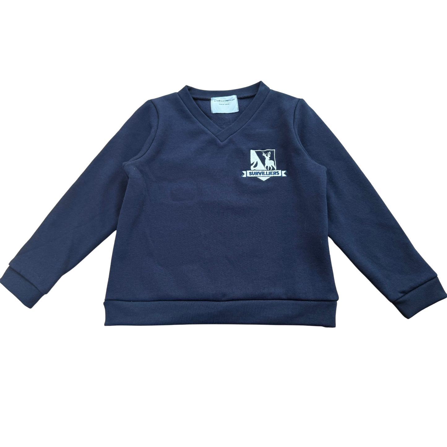 Sweat col V siglé Survilliers